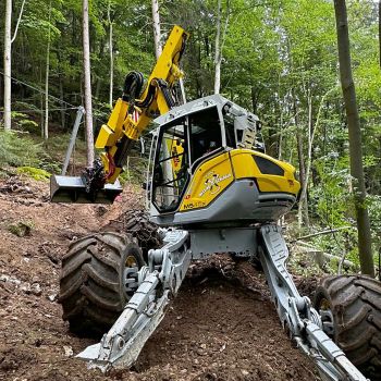 Foto eines Schreitbaggers in Aktion